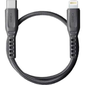 Uniq Flex USB-C to Lightning Cable PD 18W - USB-C към Lightning кабел за Apple устройства с Lightning порт (30 см) (сив)