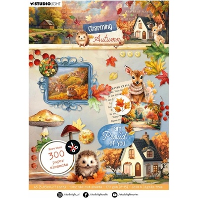 Blok s papírovými výseky Studio Light "Charming Autumn", A5, 20 l. - Líbezný podzim – Zbozi.Blesk.cz