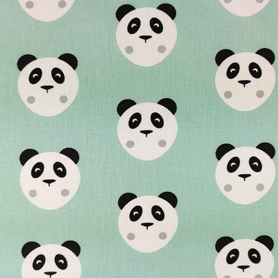 DITA vdi 100% Bavlna - šíře 150 cm - mentolová panda