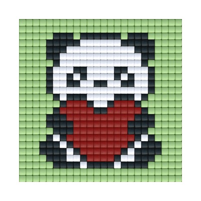 Bright Toys Мозайка с пиксели Bright Toys, 24x24 пиксела - Влюбена панда (BT24015)