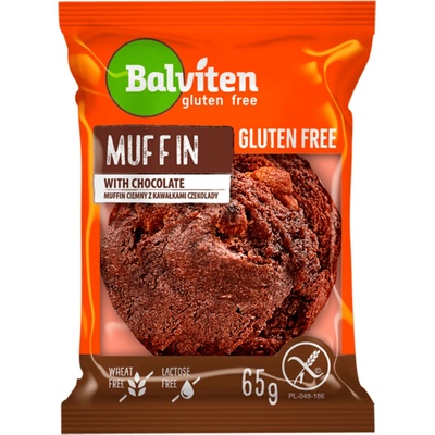 Balviten Muffin tmavý s kúsky čokolády bez lepku 65 g