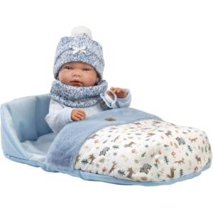 Llorens 73825 NEW BORN МОМЧЕ - реалистична бебешка кукла с цяло винилово тяло (4-73825)