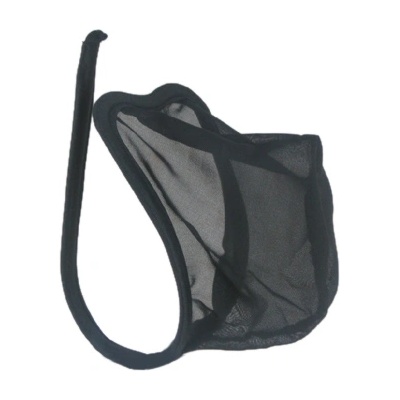 SuperLove Invisible Strapless Transparent C String for Men Black