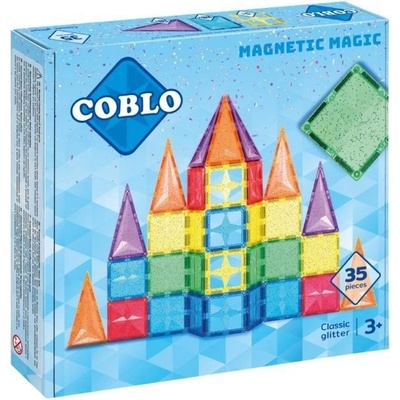 COBLO - Magnetická stavebnice 35 ks - Classic Glitter