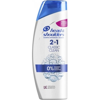 Head & Shoulders Classic Clean 2 v 1 šampón proti lupinám čistý a šetrný k vlasovej pokožke 400 ml