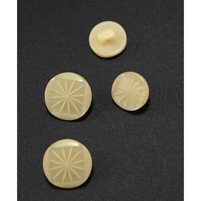 Gombík so spodným prišitím - smotanový - priemer 1,4 cm