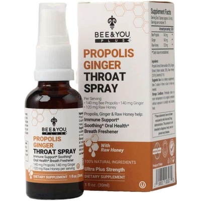 Bee&You Propolisový sprej do krku se zázvorem a medem 30 ml
