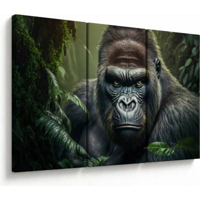 Obraz - Portrét gorily, třídílný 120x80 cm – Hledejceny.cz