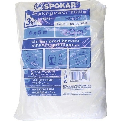 Zakrývacia fólia (3ks/sac) 4x5m HDPE 5my