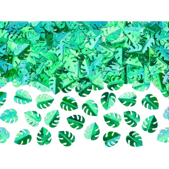 PartyDeco Konfety zelené listy