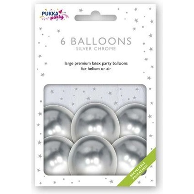 Balón, 30 cm, PUKKA PAD, metalická strieborná
