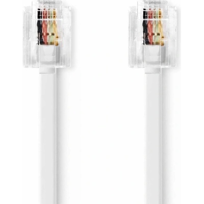 Nedis TCGL90200WT50 telefonní propojovací zástrčka RJ11 - zástrčka RJ11, 5m, bílý