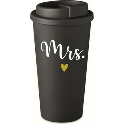 Giftela MRS. černý termohrnek 475 ml