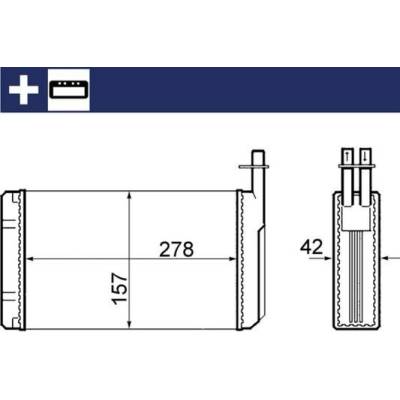 Výměník tepla pro vnitřní vytápění MAHLE ORIGINAL AH 68 000S (AH68000S)