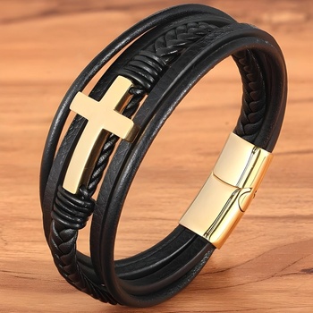 HARAHU Мъжки Гривна be-7034 - Черен / Златен kp7034 (be-7034)