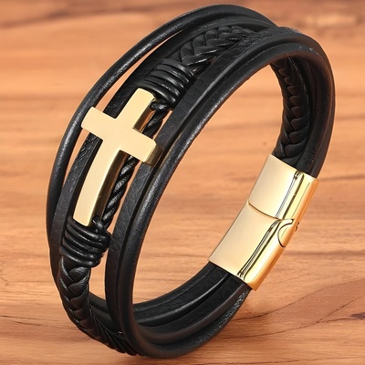 HARAHU Мъжки Гривна be-7034 - Черен / Златен kp7034 (be-7034)