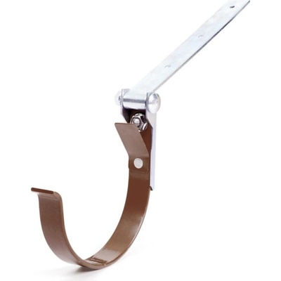 Bryza PVC Kovový držiak žľabu nastaviteľný 150 mm hnedý