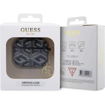 GUESS Калъф за Airpods Guess PU G Cube Charm Case за AirPods 3 - Черен (3666339194369)