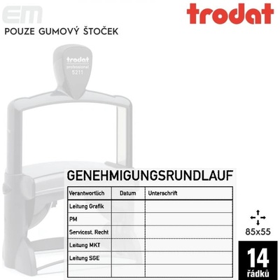 Trodat 5211 [ 85 x 55 mm pouze gumový štoček