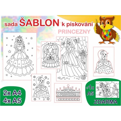 Radost v písku Sada šablon vel. M Princezny