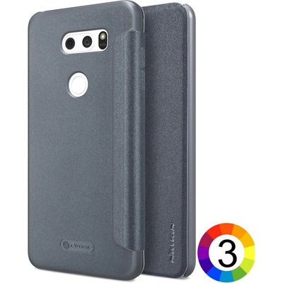 LG V30 Nillkin Кожен Калъф и Протектор