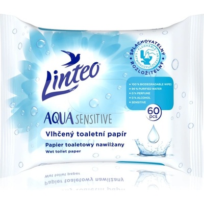 LINTEO vlhčený Aqua Sensitive 60 ks