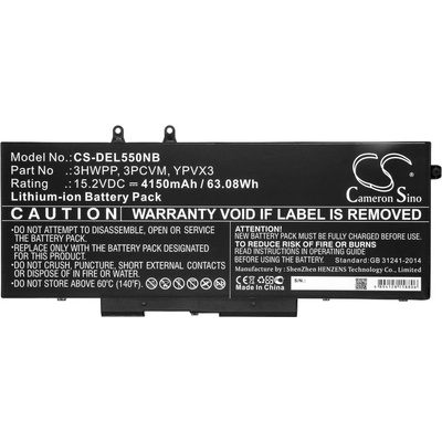 Cameron Sino Батерия за лаптоп DELL Latitude 14 5410, Latitude 15 5511 3HWPP 15.2V 4150mAh CAMERON SINO (CS-DEL550NB)