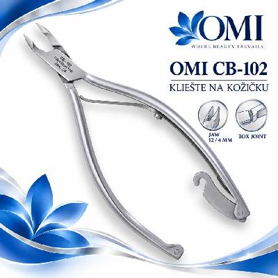 OMI CB-102 Cuticle Nipper JAW12/4 mm Box Joint kliešte