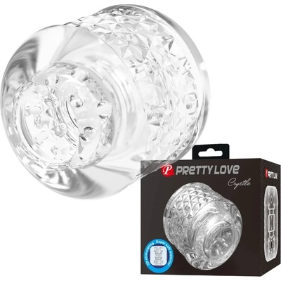 Мастурбатор с двоен вход, динамични 3D текстури - Pretty Love Crystle (D-245183)