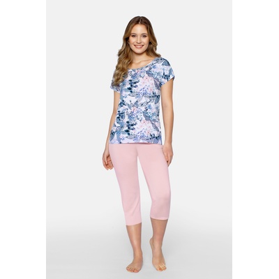 Babella Дамска пижама Piama-Primavera-Niebiesko-RowyV-60671-Niebiesko-Różowy - Бордо, размер S