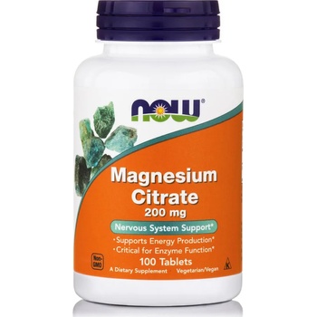 NOW Хранителната добавка Магнезиев цитрат , Now Foods Magnesium Citrate 200mg 100 табл