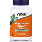NOW Хранителната добавка Магнезиев цитрат , Now Foods Magnesium Citrate 200mg 100 табл