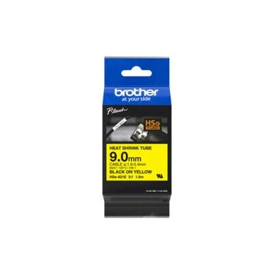 Originálna páska Brother, HSE-621E, čierna tlač/žltý podklad, 1.5m, 9mm