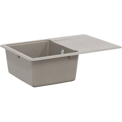 vidaXL Мивка Сив 670 x 460 мм 80% Кварц и 20% Смола (42028409)