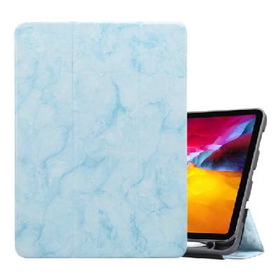 Мраморен калъф с място за Apple Pencil за iPad Pro 11" (2018-2022) - синьо (65148)