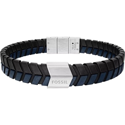Fossil Stylový kožený náramek pro muže Woven JF04985040