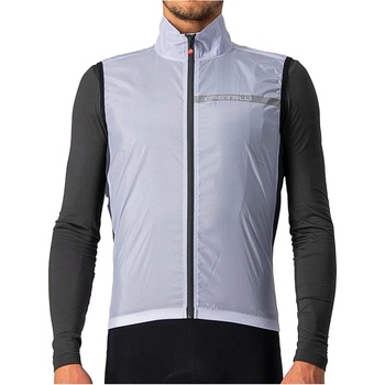 Castelli Мъжки елек за колоездене Castelli Squadra Stretch Vest Cycling vest - Silver Gray / Dark Gray (054-0165-0312)