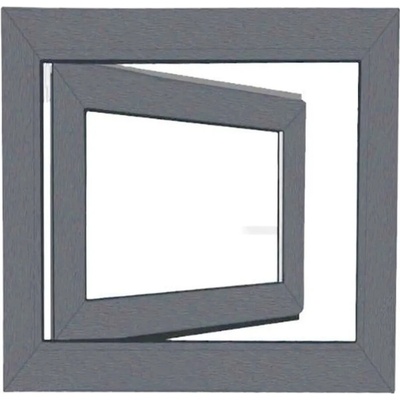 Hobby Roof Okno plastové BRAVO bílé/šedé 9006, OS1 60x90 P, 2sklo, 4kom/60mm