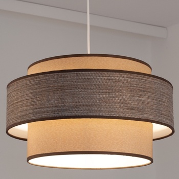 BELIS Пендел GRACE 1xE27/60W/230V Ø 40 см бежов/кафяв (BE0891)