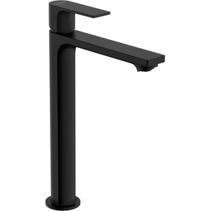 Hansgrohe Rebris E - Смесител за мивка тип купа, с изпразнител, CoolStart, EcoSmart, черен мат 72591670 (72591670)
