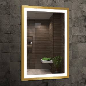 Venti Обръщащо се огледало с LED осветление Venti Luxled gold 60 см x 80 см (5907459662726)