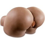 PureToyz Екстра голям реалистичен мастурбатор с 2 отвора Taste Me кафяв