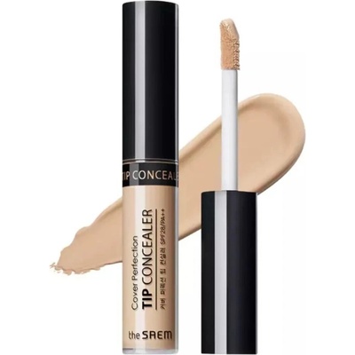 The Saem Cover Perfection Tip Concealer 2,25 Sand Ľahký tekutý korektor na zakrytie škvŕn a drobných nedokonalostí 6,5 ml