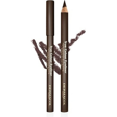 Dermacol Drevená ceruzka na oči True Colour Eyeliner 2 Brown 4 g