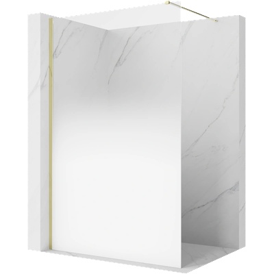Mexen Kioto душ стена Walk-in 110 x 200 cm, омбре бяло 8 mm, златна - 800-110-101-50-86 (800-110-101-50-86)