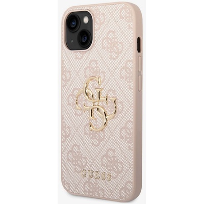GUESS PU 4G Metal Logo Back Cover за iPhone 14 Pink Guess | Lilav | ЖЕНИ | UNI