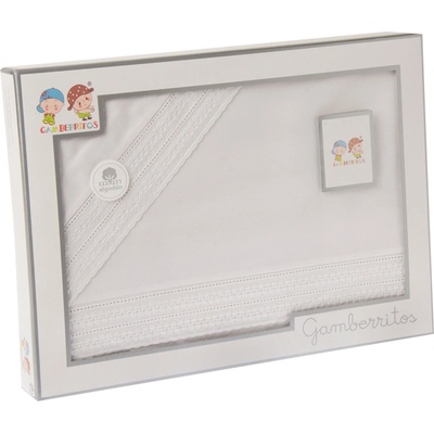 Gamberritos Комплект летни чаршафи, 3 части за легло 60х120см. , бродерия цветчета (10622)