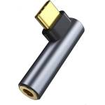 Planet Tech Универсален аудио адаптер Planet Tech, USB Type-C - 3.5 mm за Samsung, Apple, Huawei, Xiaomi, Oppo, Сив (Planet3.5Grey)