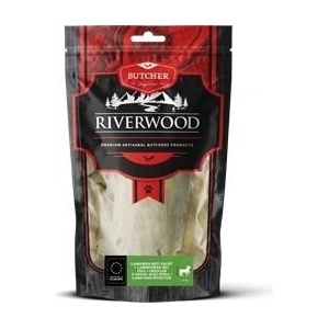 Riverwood Butcher сушени лакомства агнешки уши с козина 100gr