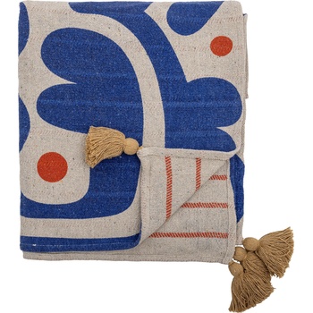 Bloomingville Eviaya Наметка, 160 x 130 см, бежово-синя (82062682)